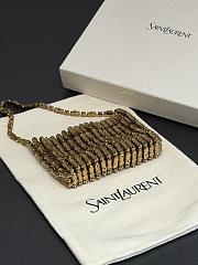 YSL Micro Evening Bag In Crystals Gold - 11.5x8.5x2.5cm - 2