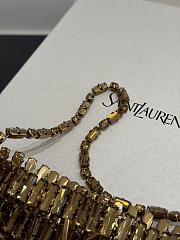 YSL Micro Evening Bag In Crystals Gold - 11.5x8.5x2.5cm - 6