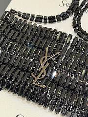 YSL Evening Bag In Crystals Black - 18x7.5x2.5cm - 4