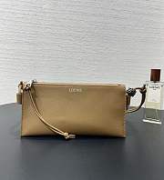 Loewe Joya Pouch In Nappa Calfskin Brown - 22x11x6cm - 5