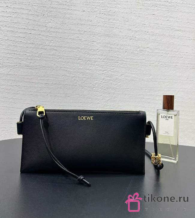 Loewe Joya Pouch In Nappa Calfskin Black - 22x11x6cm - 1