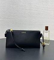 Loewe Joya Pouch In Nappa Calfskin Black - 22x11x6cm - 4