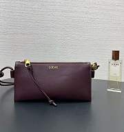 Loewe Joya Pouch In Nappa Calfskin Burgundy - 22x11x6cm - 6