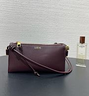 Loewe Joya Pouch In Nappa Calfskin Burgundy - 22x11x6cm - 4