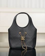 Chanel Small Tote Calfskin & Gold-Tone Metal Black - 27.5x21x10cm - 1