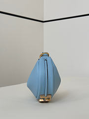 Nano Fendigraphy Black Leather Charm Blue - 16.5x14x5cm - 5