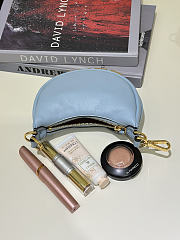 Nano Fendigraphy Black Leather Charm Blue - 16.5x14x5cm - 2