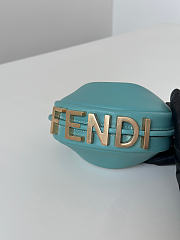 Nano Fendigraphy Black Leather Charm Tiffany - 16.5x14x5cm - 5