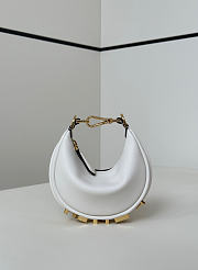 Nano Fendigraphy Black Leather Charm White - 16.5x14x5cm - 6