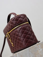 YSL Gaby Vanity Bag In Lamskin Leather Burgundy - 18x11x6.5cm - 5