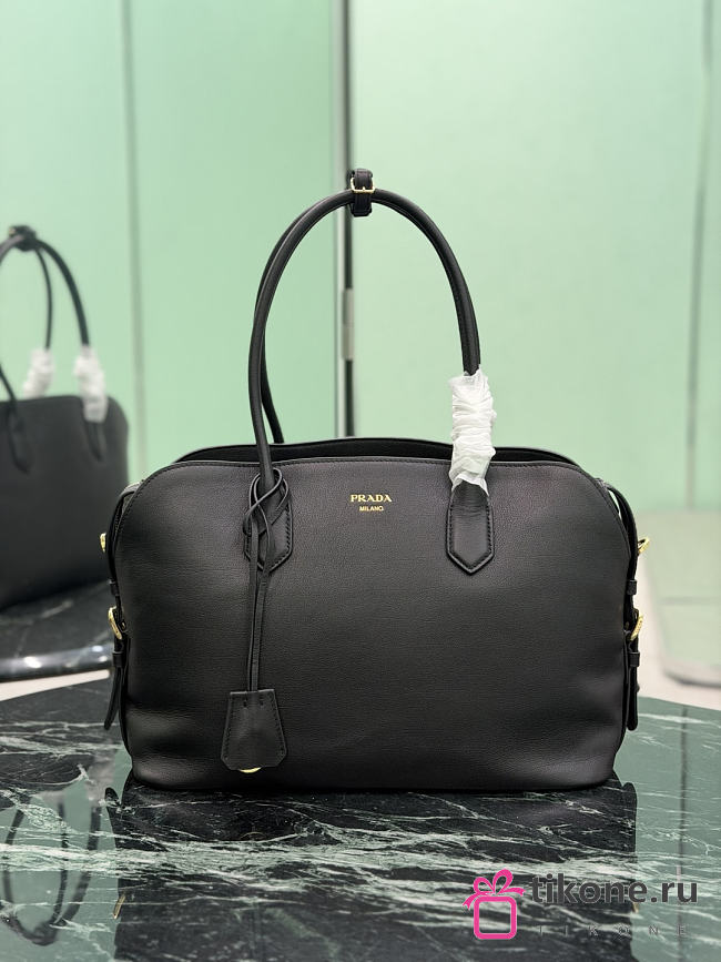 Prada Large Leather Tote Bag Black 1BG600 - 35×24.5×13.5cm - 1