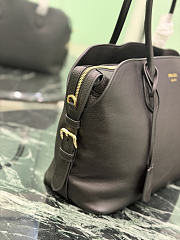 Prada Large Leather Tote Bag Black 1BG600 - 35×24.5×13.5cm - 6