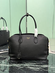 Prada Large Leather Tote Bag Black 1BG600 - 35×24.5×13.5cm - 4