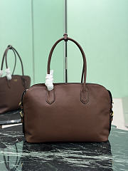 Prada Large Leather Tote Bag Brown 1BG600 - 35×24.5×13.5cm - 5