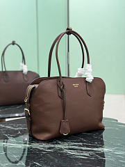 Prada Large Leather Tote Bag Brown 1BG600 - 35×24.5×13.5cm - 4