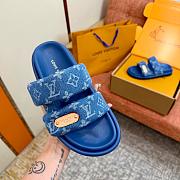 LV Pool Pillow Comfort Mule Denim Blue 1AJN76 - 6