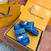 LV Pool Pillow Comfort Mule Denim Blue 1AJN76 - 4