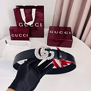 Gucci Leather Belt with Double G Buckle Black 3.8cm - 3