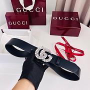 Gucci Leather Belt with Double G Buckle Black 3.8cm - 4