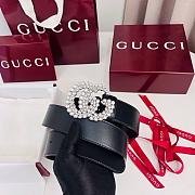 Gucci Leather Belt with Double G Buckle Black 3.8cm - 2