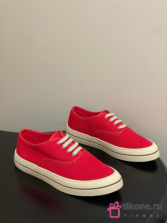 Loro Piana Nantucket Walk Sneaker Cotton Red Tango (R354) - 1