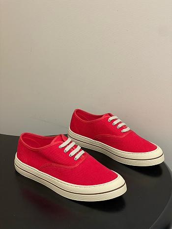 Loro Piana Nantucket Walk Sneaker Cotton Red Tango (R354)