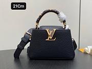 LV Capucines Mini Taurillon Leather Black M14976 - 21x13.6x8cm - 1