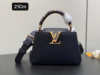 LV Capucines Mini Taurillon Leather Black M14976 - 21x13.6x8cm
