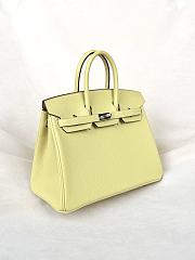 Hermes Birkin 25 Togo Leather Silver Hardware Pastel Yellow - 25x20x13cm - 5