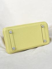 Hermes Birkin 25 Togo Leather Silver Hardware Pastel Yellow - 25x20x13cm - 4