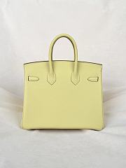 Hermes Birkin 25 Togo Leather Silver Hardware Pastel Yellow - 25x20x13cm - 3