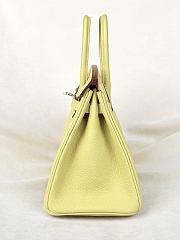 Hermes Birkin 25 Togo Leather Silver Hardware Pastel Yellow - 25x20x13cm - 2