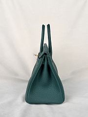 Hermes Birkin 25 Togo Leather Silver Hardware Green - 25x20x13cm - 4