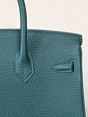 Hermes Birkin 25 Togo Leather Silver Hardware Green - 25x20x13cm - 5
