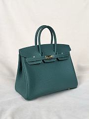 Hermes Birkin 25 Togo Leather Silver Hardware Green - 25x20x13cm - 6