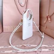 Miumiu Leather Smartphone Case White 5ZT080 - 21x12.5cm - 5