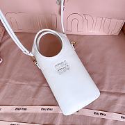 Miumiu Leather Smartphone Case White 5ZT080 - 21x12.5cm - 4