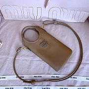 Miumiu Leather Smartphone Case Cognac 5ZT080 - 21x12.5cm - 4