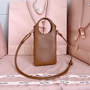 Miumiu Leather Smartphone Case Cognac 5ZT080 - 21x12.5cm - 2