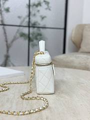 Chanel Vanity with Chain Grained Shiny Calfskin & Gold-Tone Metal White 25747 - 19.5x17x5cm - 6
