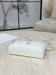 Chanel Vanity with Chain Grained Shiny Calfskin & Gold-Tone Metal White 25747 - 19.5x17x5cm - 4