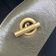 YSL Niki Medium Shopping In Vintage Leather Green Gold Tone - 33x27x14cm - 5