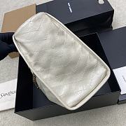 YSL Niki Medium Shopping In Vintage Leather White Gold Tone - 33x27x14cm - 2