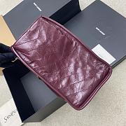 YSL Niki Medium Shopping In Vintage Leather Burgundy Gold Tone - 33x27x14cm - 3