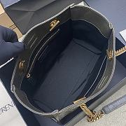 YSL Niki Small Shopping In Vintage Leather Green Gold Tone - 25x19x10cm - 3