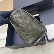 YSL Niki Small Shopping In Vintage Leather Green Gold Tone - 25x19x10cm - 2
