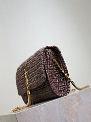YSL Kate 99 Raffia Bag Brown - 26x13.5x4.5cm - 3