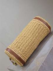 YSL Small Sade Raffia Shoulder Bag Natural - 30x12x10cm - 5