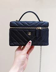 Chanel Vanity with Chain Grained Shiny Calfskin & Gold-Tone Metal Black AP5212 - 19.5x17x5cm - 3