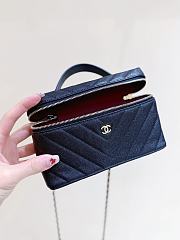Chanel Vanity with Chain Grained Shiny Calfskin & Gold-Tone Metal Black AP5212 - 19.5x17x5cm - 4